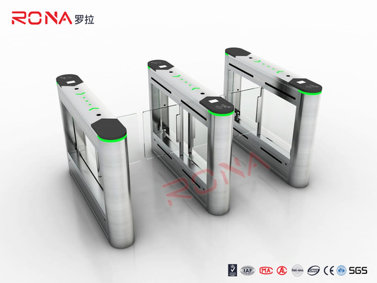 خرید دروازه های دو طرفه از فولاد ضد زنگ 304 با خواننده کارت و موتور بدون برس DC online manufacture