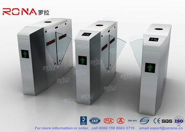 خرید Outdoor / Indoor Flap Barrier Gate Entrance Turnstiles Removable HID 13.56mhz RFID Reader online manufacture