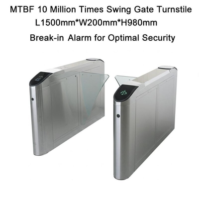 خرید MTBF 10 Million Times Swing Gate Turnstile L1500mm*W200mm*H980mm Break-in Alarm for Optimal Security online manufacture