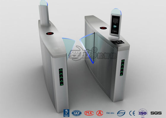 Fingerprint Flap Barrier Turnstile Half Height Security 304 Stainless Steel