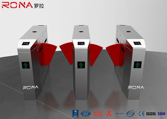 دو طرفه Flap Barrier Gate Turnstile Two Lane Barcode Scanner durable